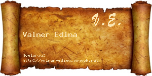 Valner Edina névjegykártya