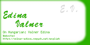 edina valner business card